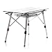Produktbild Wiltec Faltbarer Campingtisch 90x53 cm höhenverstellbar Klapptisch aus Aluminium max. 30kg mit aufrollbarer Tischplatte Camping Rolltisch Falttisch Garten Balkon Outdoor Tisch Tisch faltbar