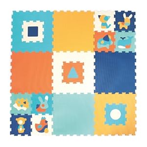 Tapis de Jeu Géant en Mousse - Puzzle Animaux et Formes LUDI