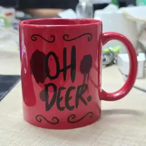 FUPOHUA Tasse en céramique Oh Deer Hazbined, Tasse à café et à Eau, Dessin animé, Originale, hôtel, Fans créatifs, Cadeau d'anniversaire