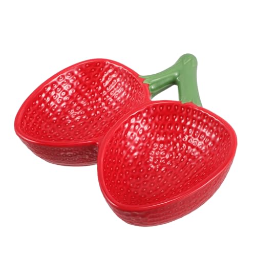 VERDANVERSE Ciotola Ceramica Forma Di Fragola Elegante Piatto Decorativo Per Dessert e Insalate Di Piatti Ceramica Giapponese Facile Da Pulire Per Frutta e Antipasti