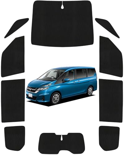 日産セレナc27　全窓用　銀色＆黒キルティング　サンシェード 日産セレナc27全窓用銀色＆黒キルティングサンシェード