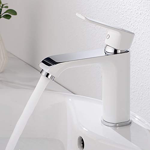 CECIPA Wasserhahn Bad Design mit Wassersparfunktion, Elegant Waschtischarmatur Einhebelmischer Mischbatterie Osmose, Waschbeckenarmatur für Badezimme