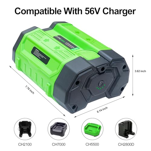 Image of DTK 5Ah Battery Replacement for EGO 56V Battery Compatible with BA2800 BA4200T BA4200 BA1400 BA2800T BA5600T 56V Batteries