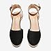 DREAM PAIRS Wedge Sandals for Women, Espadrilles Wedges Closed Toe Sandals with Ankle Strap Black Size 6 Amanda-3
