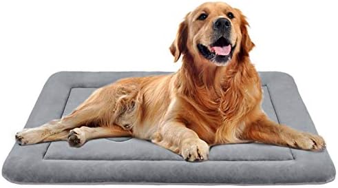 JoicyCo Large Dog Bed Crate Pad Mat 42in Washable Non-Slip Bottom Pet Bed Cat Beds Mattress Kennel Pad