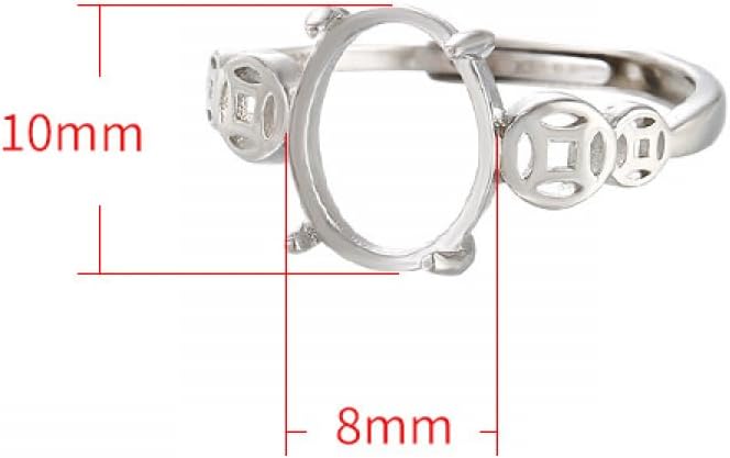 Oval Blank Ring Base Bezel 925 Sterling Silver 4 Claw Finger Ring Mounting Setting DIY Rings Jewelry Making Findings