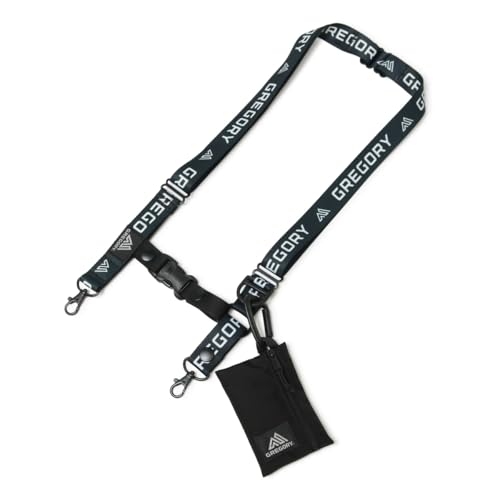 [グレゴリー] ショルダーストラップ フォーンストラップ スマホストラップ ポーチ 【07J*E8277】 ブラックロゴ