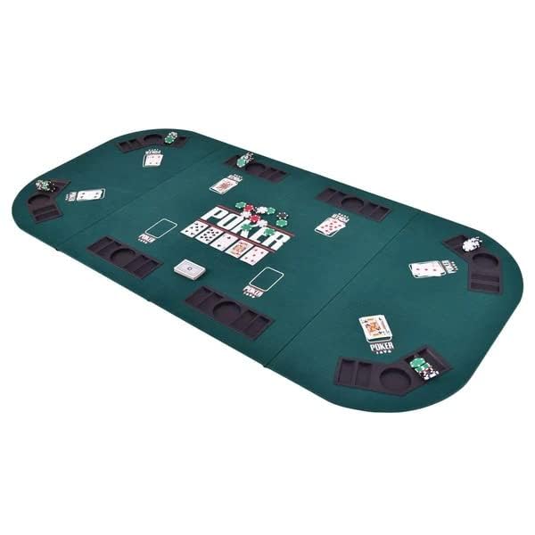 POK3R STUFF INDIA Poker Table Top with Carrying Case for Casino - 4 Fold, Chip and Glass Holder, Portable, Foldable (Green) (B09VBPXMJR) Amazon Price History, Amazon Price Tracker