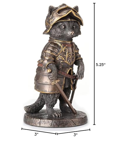 Figura Decorativa Sir Laveur Mapache 13 cm Bronce miniatura 7