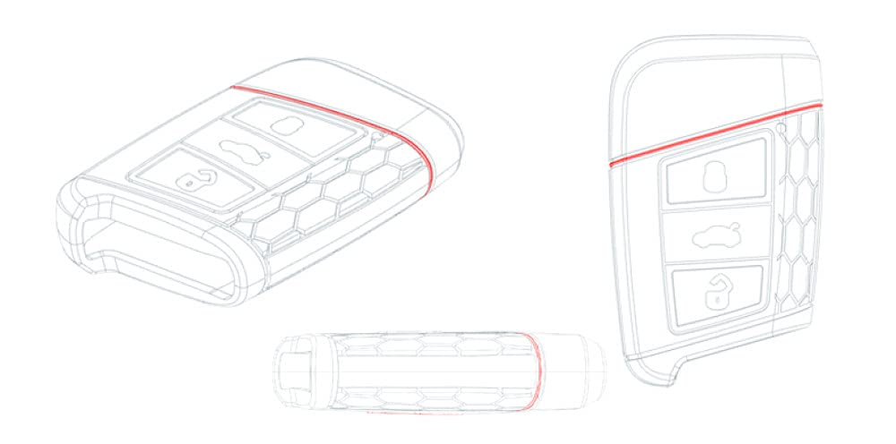 Funda de Silicona para Llave de Coche con Mando a Distancia, Llavero, Llavero, Apto para Volkswagen VW Magotan Passat B8 Golf para Skoda Superb A7, Blanco