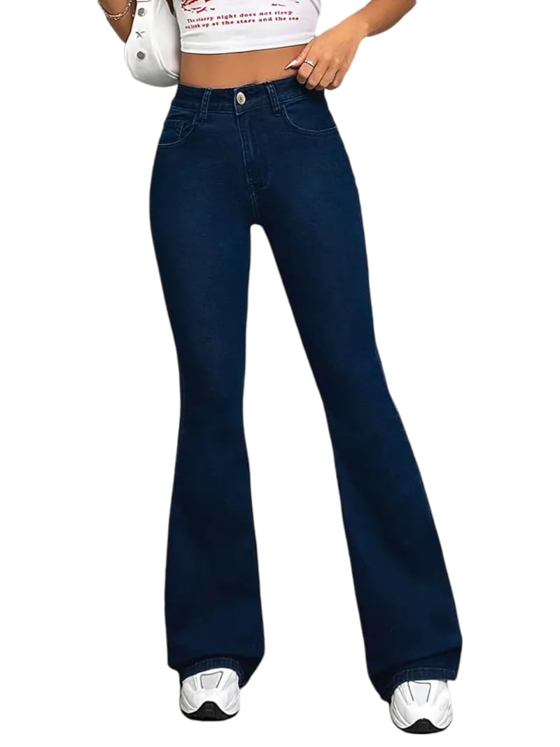 steple denims Women's Bootcut High Rise Regular Length Denim Jeans-picture-43
