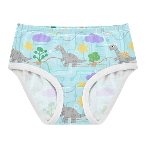GuoChe Organic Cotton Panties Panties Organic Cotton Toddler Underwear for Kids in Sizes 2T,3T, 4T, 5T, 6Y and 8Y