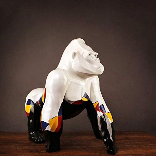 Gfdj Gorilla Abstract Statue Ornaments Animal Figure Resin Sculpture For Home Decoration Office Bar Accessories Gifts Crafts 60 27 50Cm #TOP4