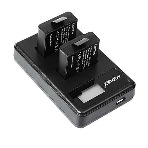 Aopuly 4-Pack Pg1050 Rechargeable Action Camera Battery & Lcd Dual Charger For 4K Action Camera Akaso Ek7000, Apeman, Eken, Campark, Soocoo, Dbpower, Crosstour, Fitfort, Drograce #TOP3