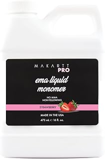 MakarttPro Strawberry Scented Monomer for Acrylic Nail Sets and Acrylic Nail Kit, 16oz - Medium to Fast Setting, MMA Free, Made in USA, Professional Quality Acrylic Liquid