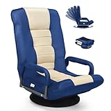 Facile pour stockage: Contrôlez votre espace de divertissement; coussin de dossier réglable se replie sur le siège rembourré pour un rangement facile lorsqu'il n'est pas utilisé. Pas besoin d'assembler. Il suffit de l'ouvrir, ajoutez un meuble pratique et confortable à votre maison avec la chaise basse réglable.