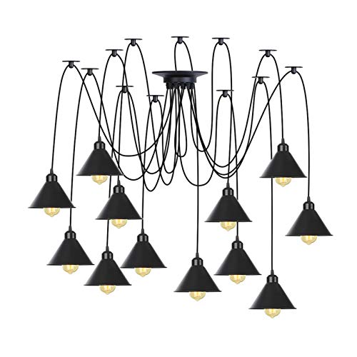 Lampes suspendues à câbles de 2 mètres réglables pour créer un luminaire araignée DIY
