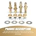 getfay 4 PCS Automotive Door Hinge Bushing Repair Kit, Repair Wear Retrofit Accessories, Replacement Parts 19299324 38453P 8902553, Compatible with Chevrolet Full Size GMC Trucks SUVs (Gold)