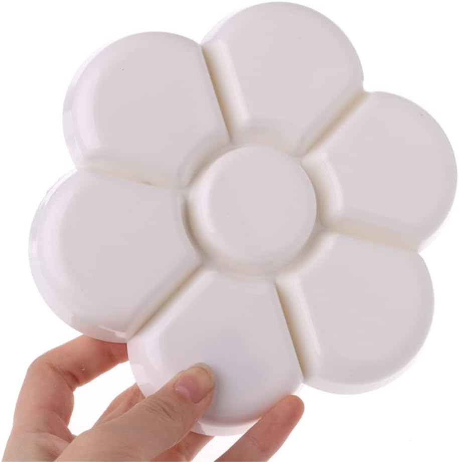 7 Holes Palette Acrylic Gouache Watercolor Paint Plastic Imitation Artist
