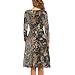 Jndtueit Womens Brown Camo Hunting Leaves Summer Beach Dress for Girls Casual Regular Fit Tunic Dresses Party Swing Dress Elastic Long Maxi Beach Swing Shift Dress