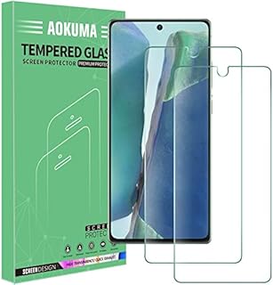 AOKUMA Samsung Galaxy note 20 Tempered Glass Screen Protector, [2 Pack] Premium Quality Guard Film, Case Friendly, Comfortable Round Edge,Shatterproof, Shockproof, Scratchproof oilproof