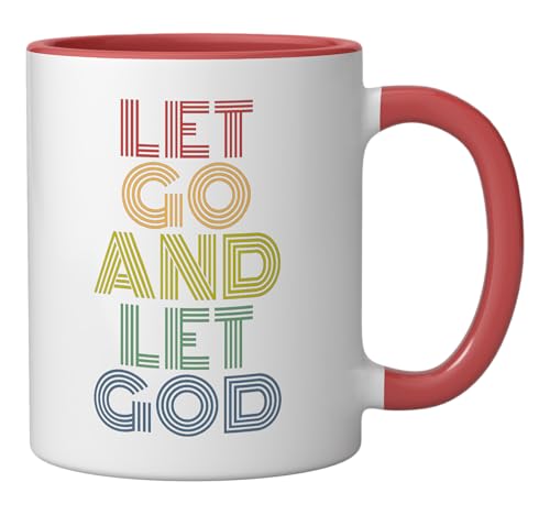 Taza de cerámica Let Go And Let God 11 oz miniatura 2