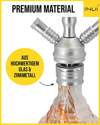 INVI® METON 300 Shisha | Die handliche 31cm Shisha: Glas Rauchsäule 2X Schlauchadapter 1 Schlauchset Tonkopf… – Bild 7