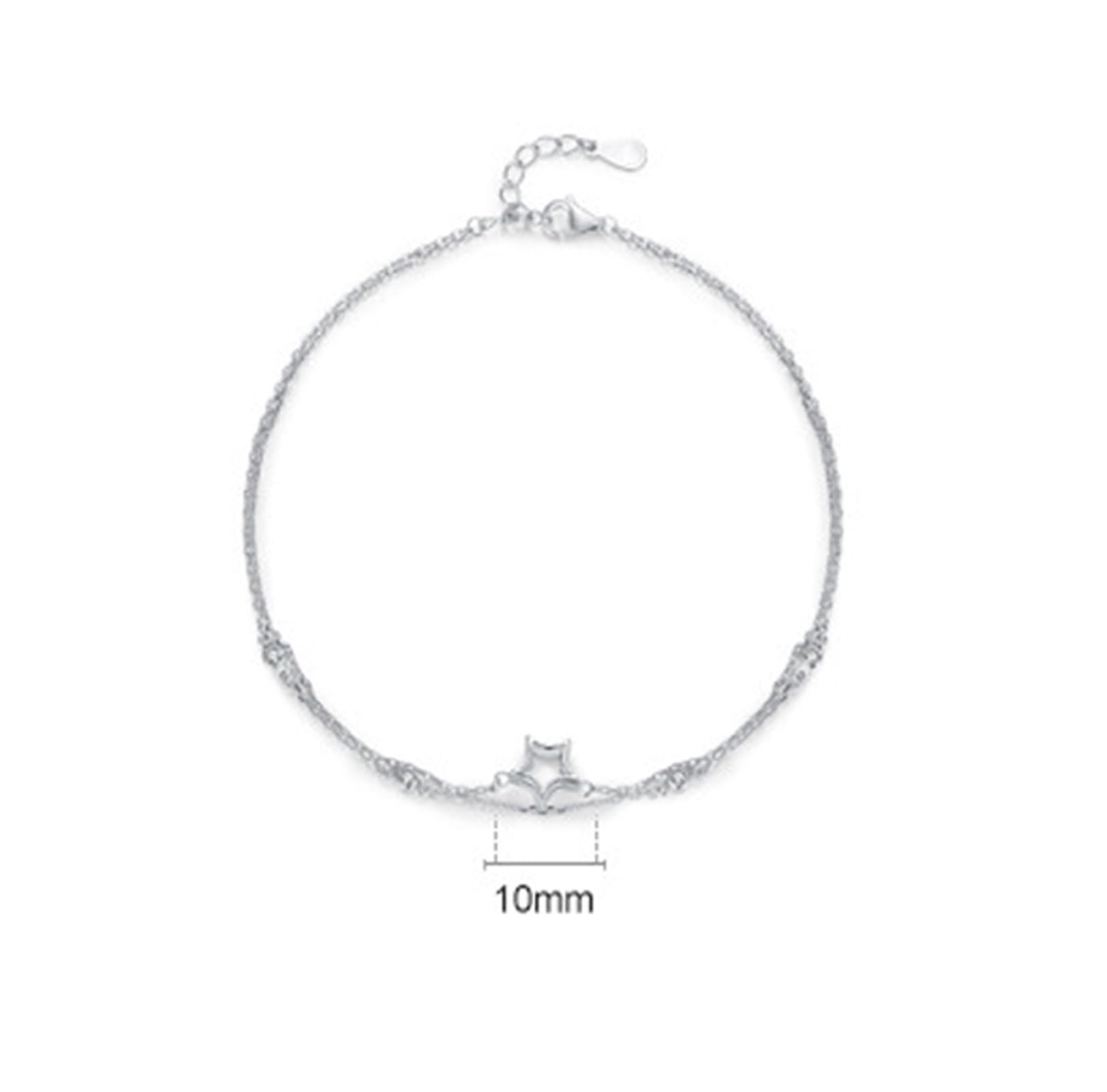 Pulsera Star Platinum Mum para mujer con pulsera para novia platino, PT950 y oro blanco de 9K/14K/18K