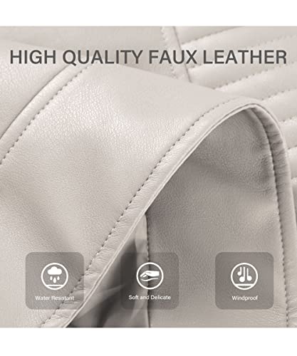 Bellivera Women's Faux Leather Casual Jacket 2025 Spring Trendy Motorcycle Outfits Lightweight Classic Coat4