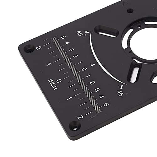 Aluminum Router Table Plate, Router Table Insert Plate Table Universal Trimming Machine Flip Board Black by Wisecoco - Image 6