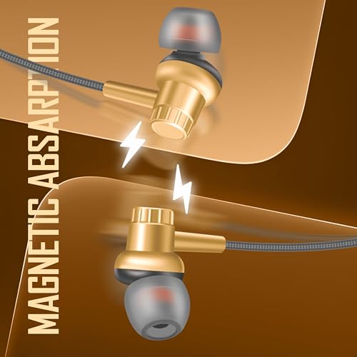Image of TP Troops Bluetooth Wireless in Ear Earphones with Above 20 Hours Playback, 10mm Dynamic Driver, Gaming Mode, High Bass, IPX4 Water and Sweat Resistant, Type C Fast Charging (Gold)