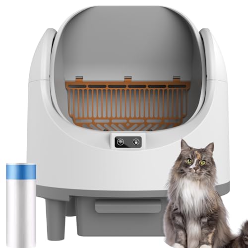 Lettiera Gatto Autopulente XXL, Cassetta Dell'Arena Automatica - 68L Capacità, Controllo delle Applicazioni, Lettiera Autopulente per Gatti Grande e Aperta con Funzione Deodorare, Adatto per Più Gatti