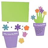 Fun Express Why I Love My Mother Handprint Craft Kit - Makes 12 - DIY Mother's Day Crafts for Kids