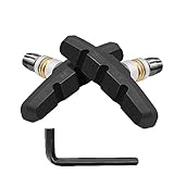 FEELCAT 自転車ブレーキシュー Vタイプ 70mm 折りたたみ自転車用 小径車 全天候型 Vブレーキ 消音 ブレーキパッド ミニベロ用 2ペア入 (B-ブラック 70mm (2個セット))