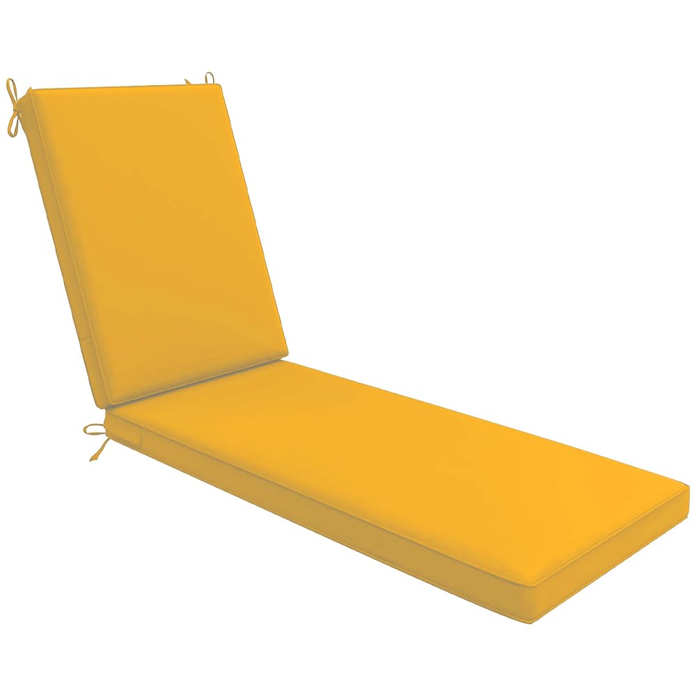 EXZFW Sun Lounger Cushion, Recliner Chair Cushio n, Sunbed Cushions for Sun Loungers, Sunbed Mattress, Sun Lounger Mattress, Garden Patio Beach Cushions for Sun Lounger,Yellow 23,193x56x8cm