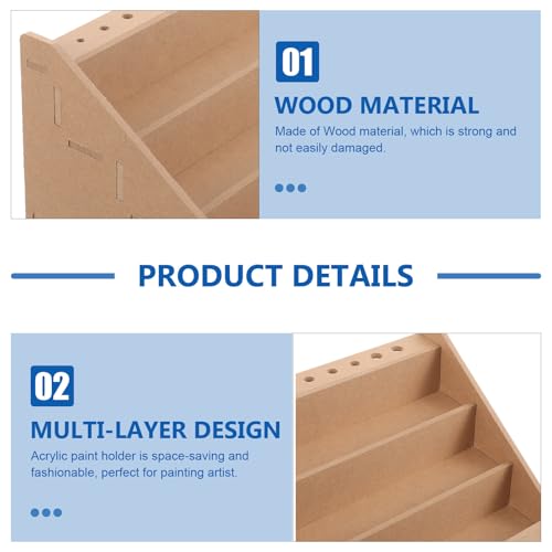 Rangement Peinture Miniature Mikikit en Bois pour Bureau Encombré