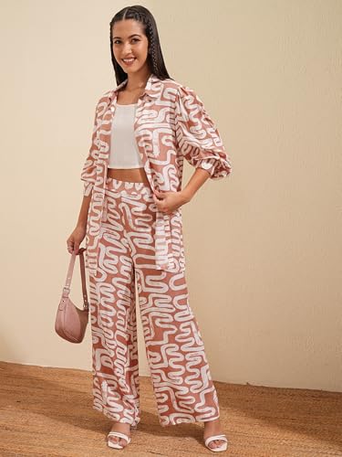 Image of Vishudh Women's Co-ord Set | Trendy Matching Set for Casual & Chic Looks | Stylish Top & Bottom Co-ord for Women