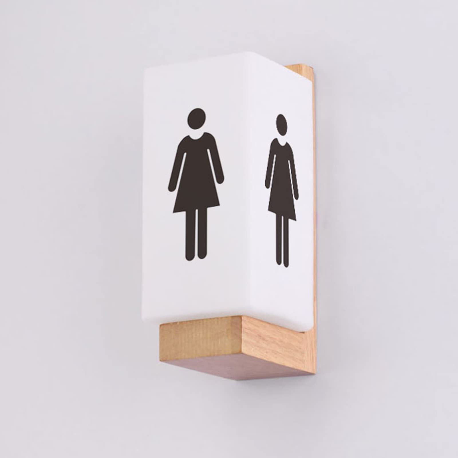 Letrero de baño con luz, letrero de baño, masculino, mujer, niño, niña, decoración de baño para sala de negocios