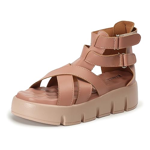Image of Denill Women Synthetic Leather Strap Platform Sandals