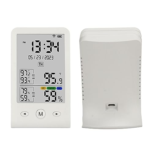 Thermometer, ℃ ℉ WIFI-Schalter, Geringer Stromverbrauch, Schnelle Reaktion, Datum, Temperatur, Luftfeuchtigkeit, Monitor für Gewächshaus – Bild 4