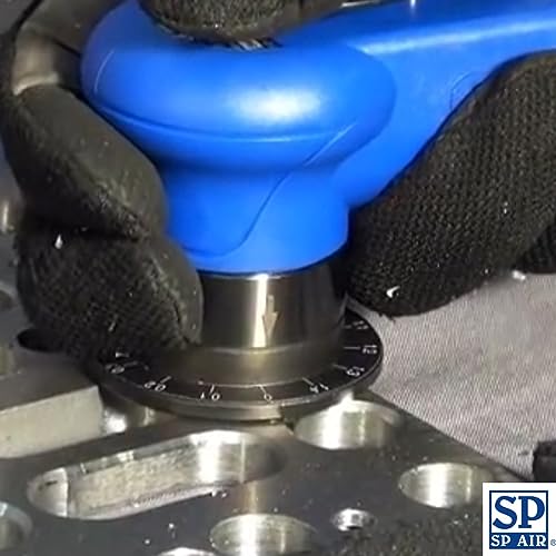 SP Air Mini Pneumatic Straight Chamfer Cut Portable Handheld Beveling Tool for 45-degree arc burr trimming, Inner Hole and Metal Edge Deburring| Blue, (SP-7252F-V2)