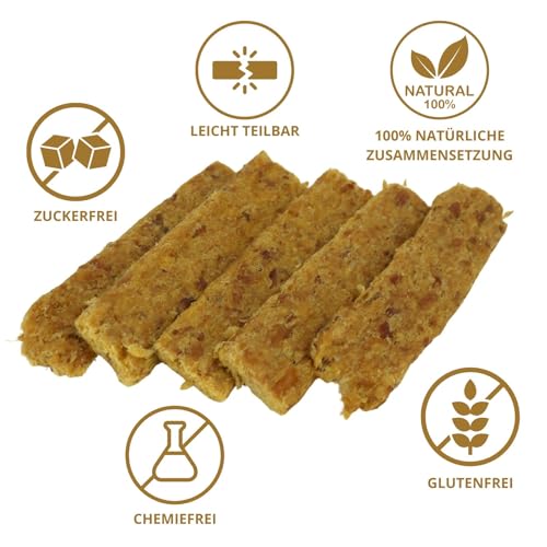 GUSTO PETS Dörrfleisch Schwein für Hunde - 100% natürlicher Snack Jerky, Proteinreich, Schonend getrocknet, Ideal als Trainingsbelohnung - Ergänzungsfuttermittel, Hergestellt in der EU