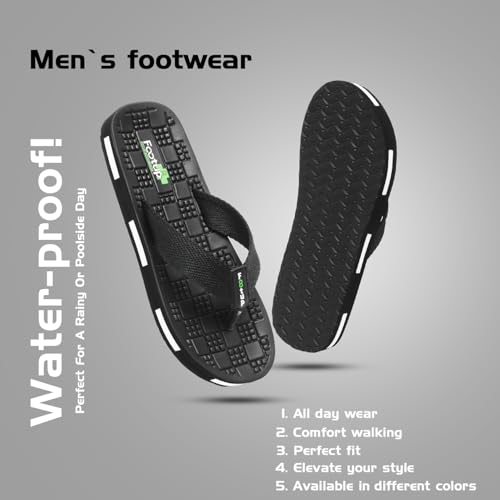 Image of Men's Orthopedic Comfort Flip Flops with Soft Fabric Straps | Cushioned Anti-Skid Footbed Slippers for Men | Lightweight Walking Flip Flops for Home, Outdoor, Indoor Use