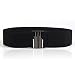 YYXR Womens Black Vintage Plus Elastic Stretchy Waist Cinch Trimmer Belt Size S