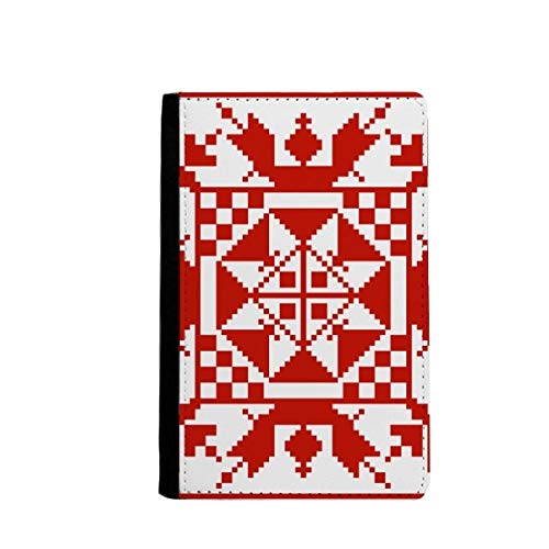 Porte-passeport mosaïque style russe rouge, l'accessoire chic de vos escapades de week-end