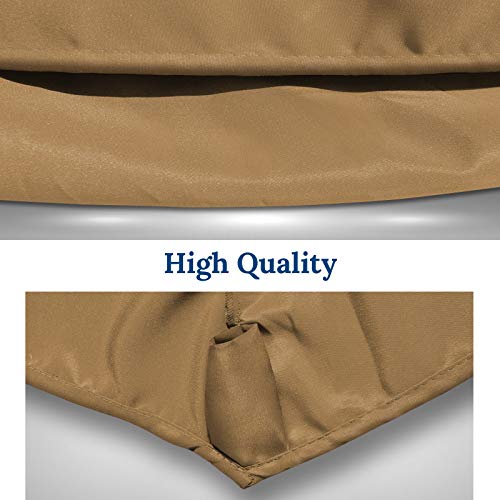 Benefitusa Umbrella Cover Canopy 11.5Ft 8 Rib Patio Replacement Top Outdoor-Tan #TOP3
