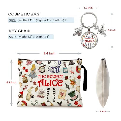 ZHANTUONE Fairy Tale Funny Cosmetic Bag keychain pendant Set, for Travel Toiletry Zipper Storage Pouch Makeup Bag, Motivational Gifts for Friends Coworker Bestie BBF, Movie Lover Fairy Tale Fans2