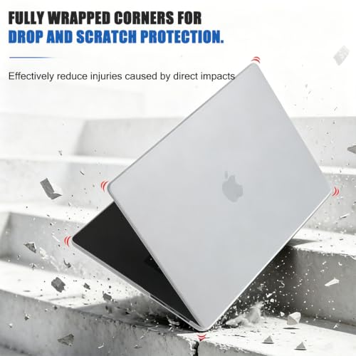 Image of Hard Shell Case Compatible with MacBook Neo 13 Inch 2026 Release Model A3404 with A18 Pro Chip Crystal Clear Laptop Cover with Keyboard Cover Dust Plugs and Lens Protective Cap
