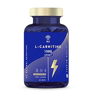 L Carnitine 1500 Natuurlijke Vetverbrander Afslankpillen L-Carnitine Afvallen Verbeteren Sportprestaties en Weerstandsniveau Gewichtsverlies 120 Plantaardige Capsules Vegan EC N2 Natural Nutrition