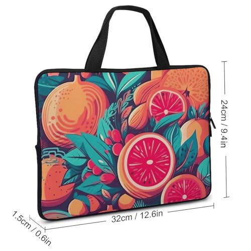 Sacoche ordinateur portable à bandoulière avec motif fruits et légumes unisexe et spacieux - 3